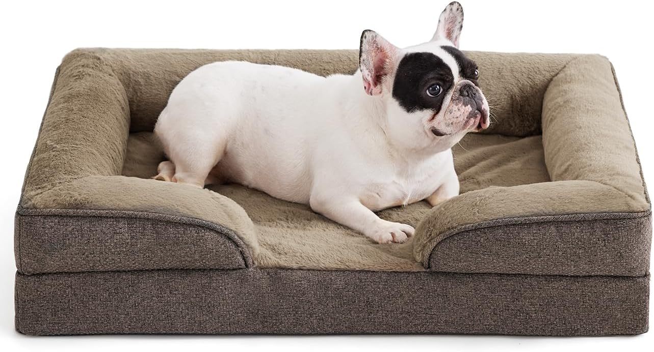 Large Dog Orthopedic Dog Sofa Supportive Foam Pet Mattress Washable And Removable Cover Egg Cell Foam Waterproof Lining Multiple Colors And Sizes Available